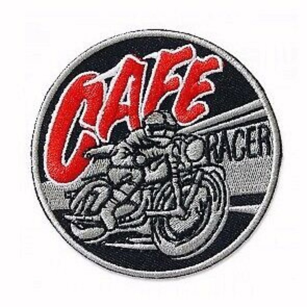 Cafe Racer Embroidered Iron-On Sew-On Patch - NEW
